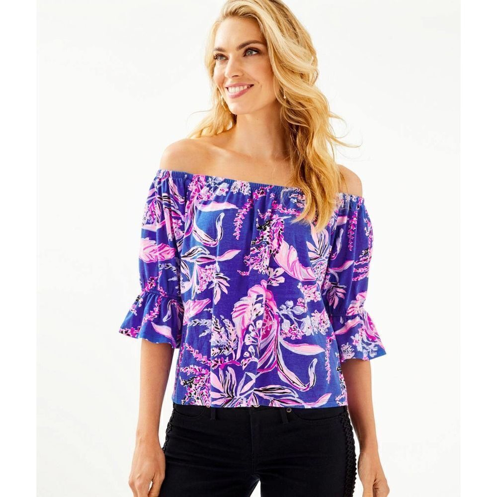 Lilly Pulitzer Channing Top in Wild Within XS